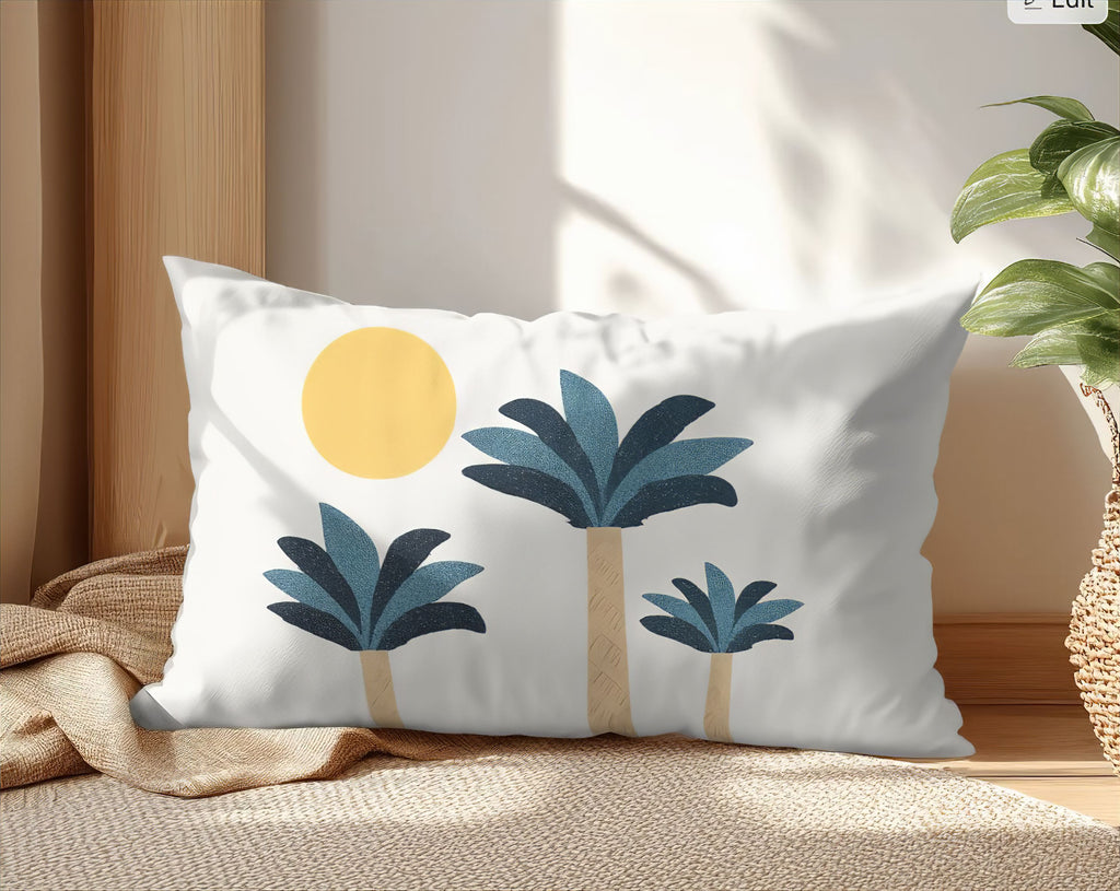 Palm Sunset Decorative Throw Pillow
