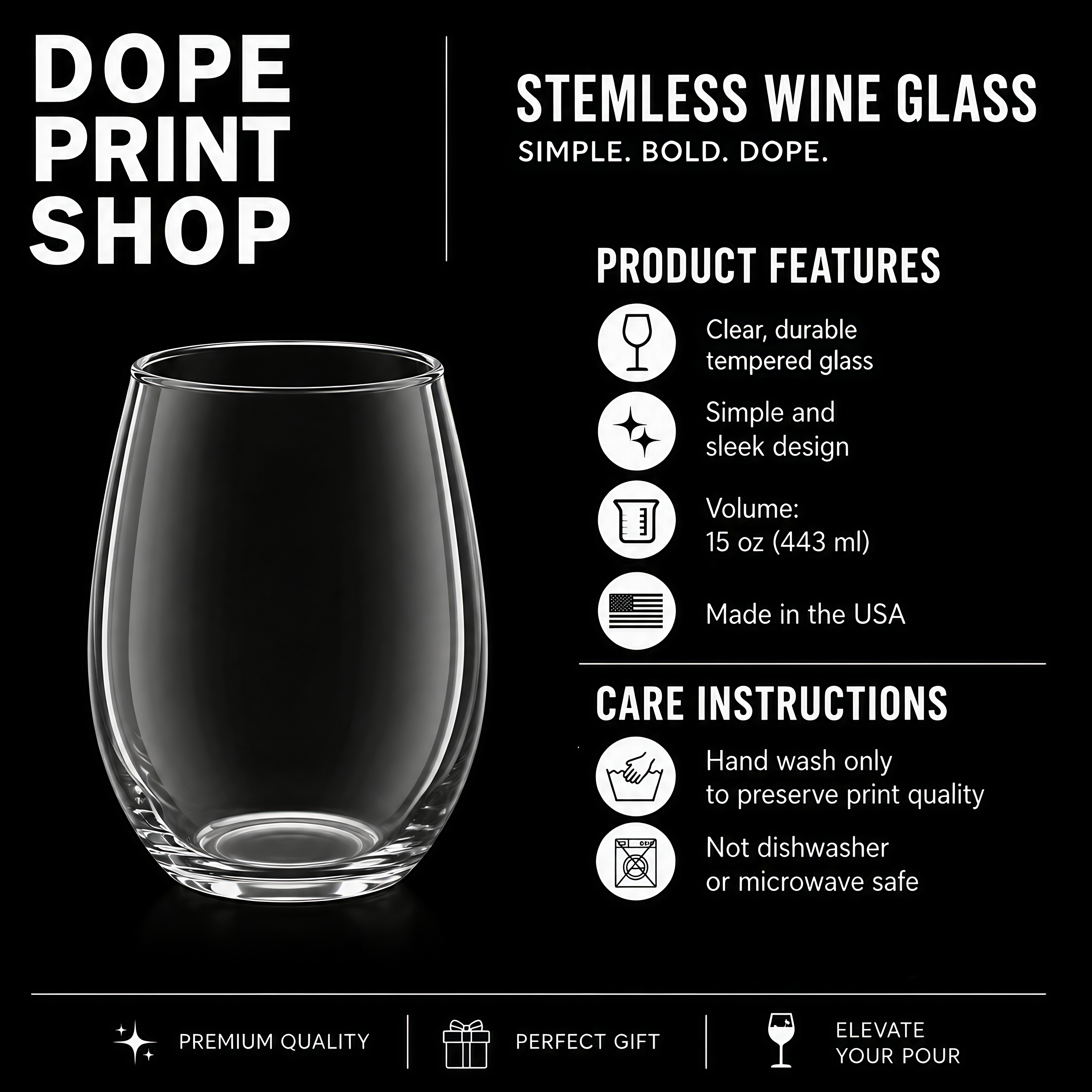 Sashay Away / Shantay You Stay Stemless Wine Glass Set