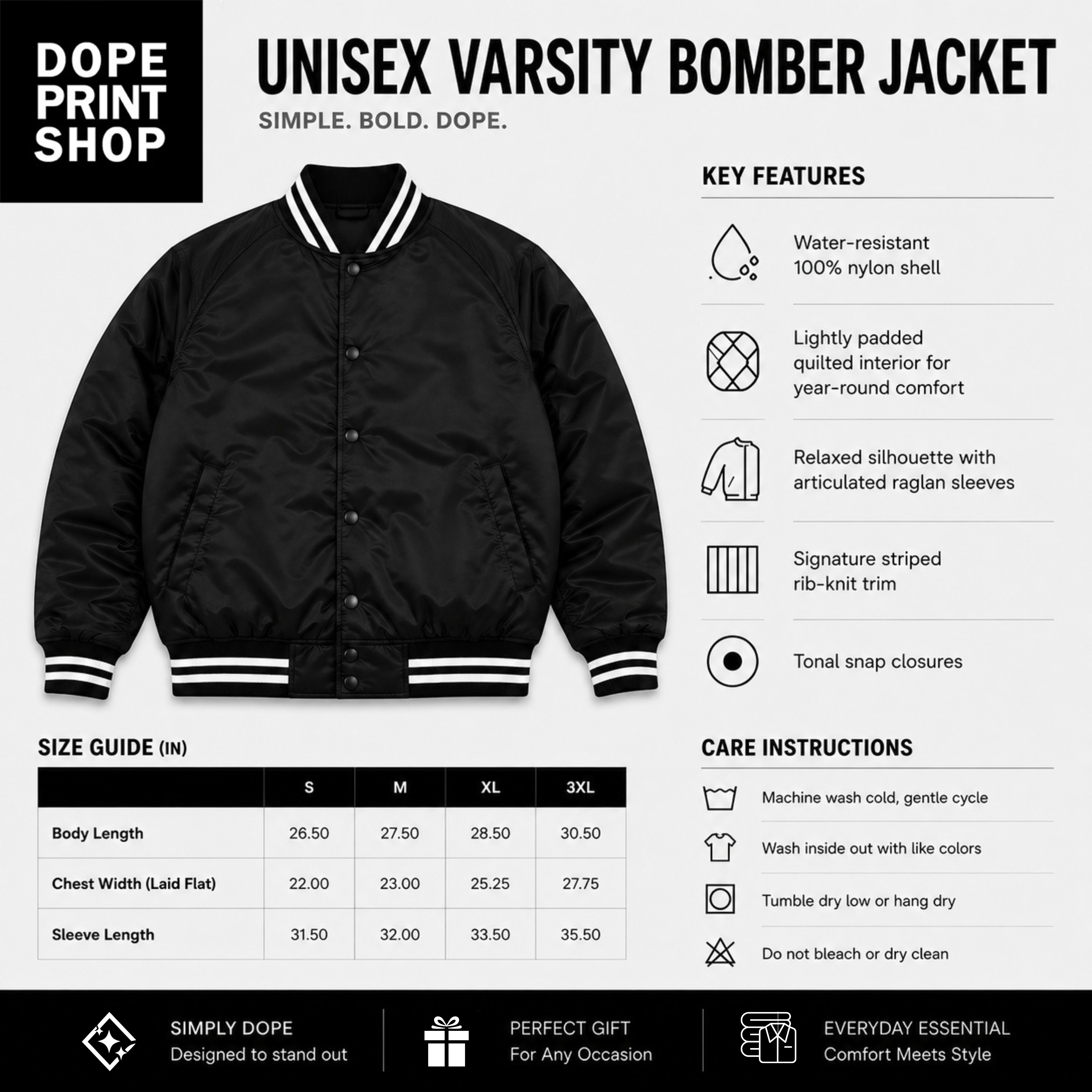 Dope Athletic Club Varsity Bomber Unisex Jacket