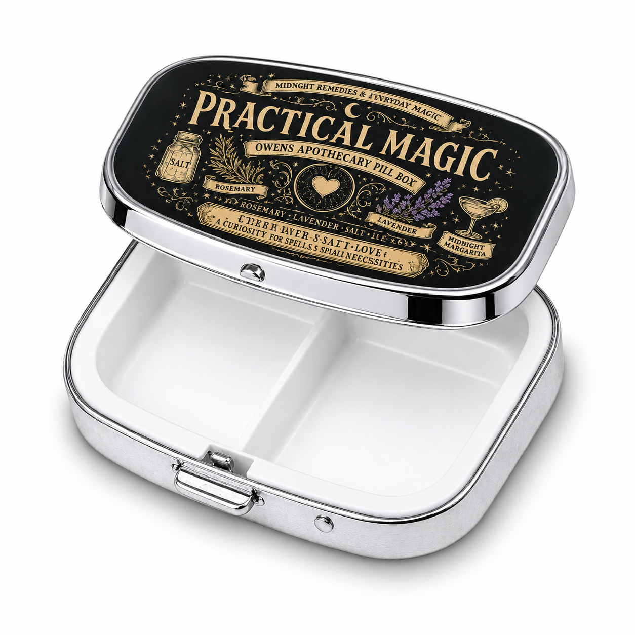 Square Small Pill Box Practical Magic Pill Box