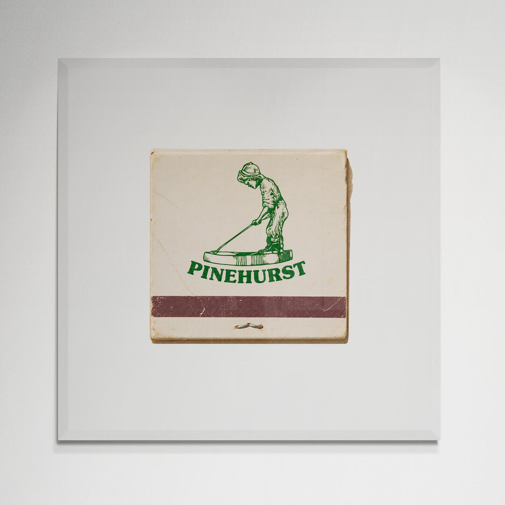 Framed Pinehurst Putter Boy print, white frame