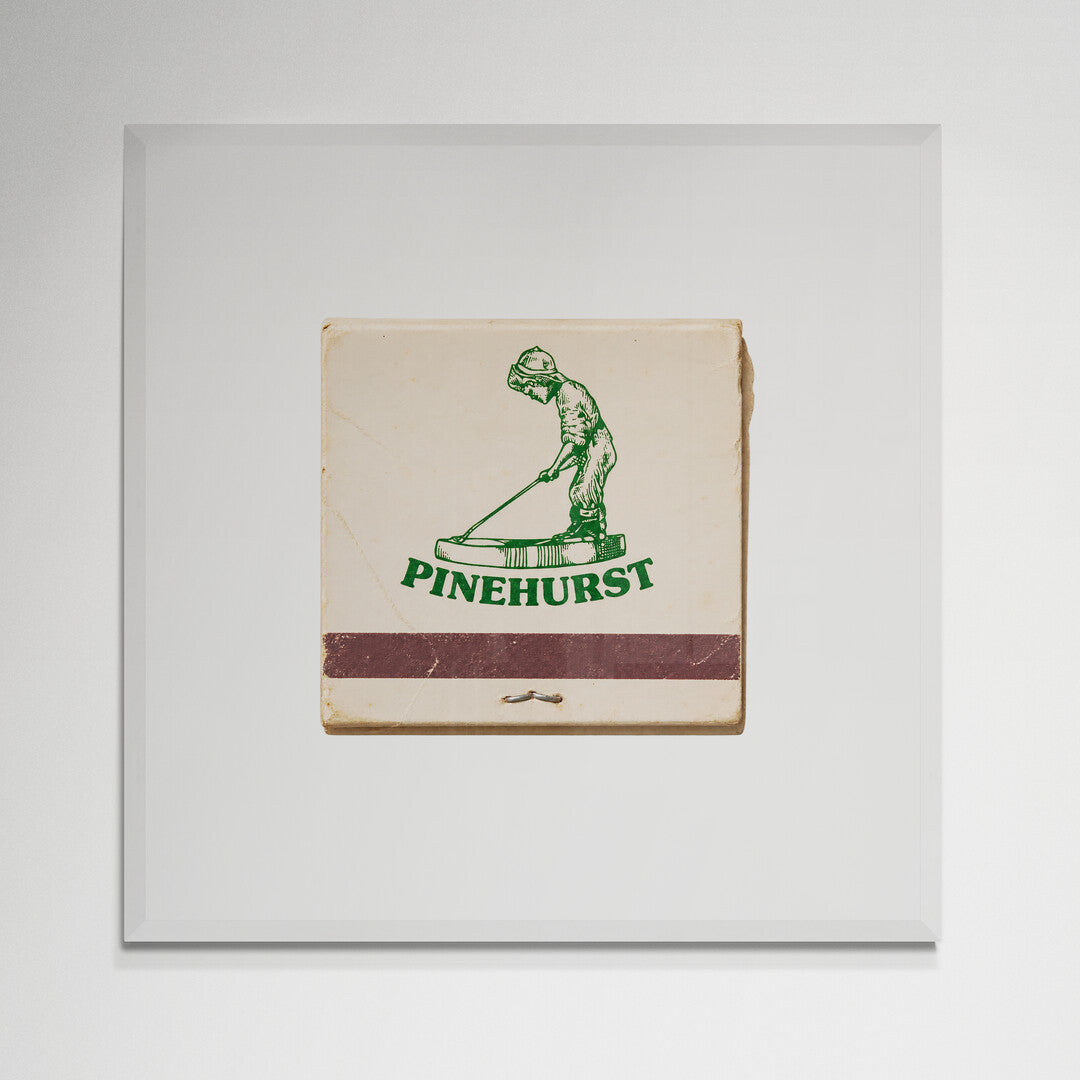 Framed Pinehurst Putter Boy print, white frame