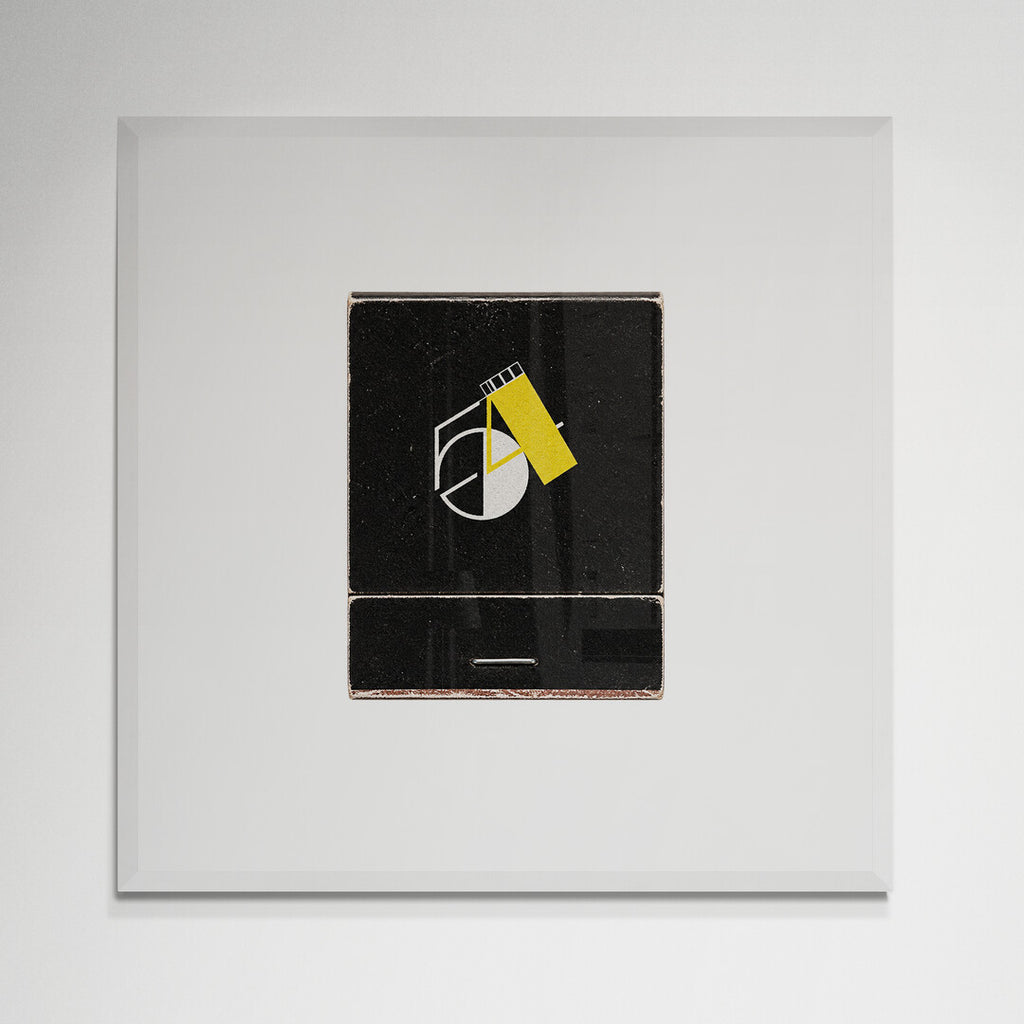 Framed Studio 54 NYC print, white frame