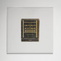 Vintage Wisconsin art deco matchbook print in white frame