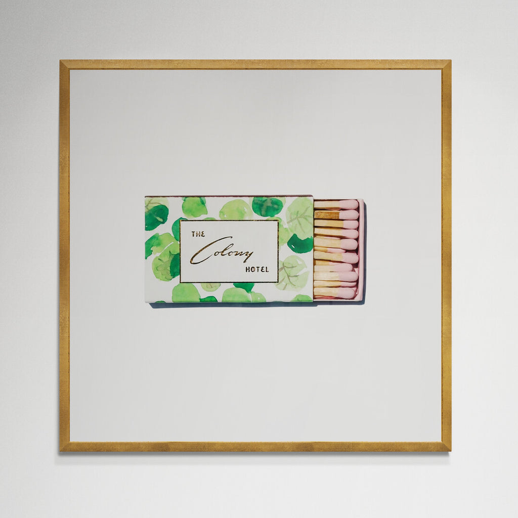 Framed Colony Hotel print, gold frame