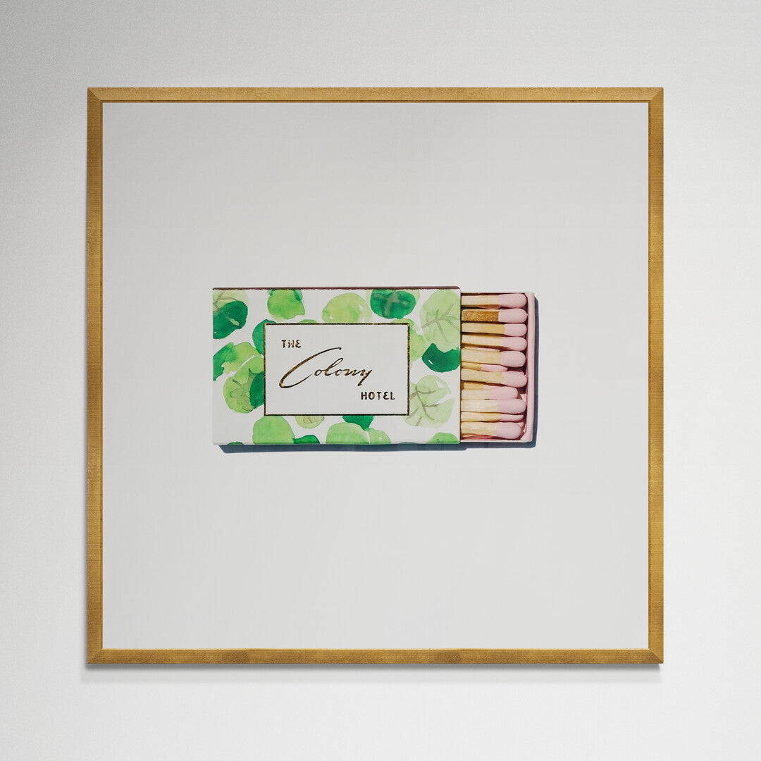 Framed Colony Hotel print, gold frame