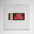 Wisconsin Jump Around matchbook print in white frame on wall