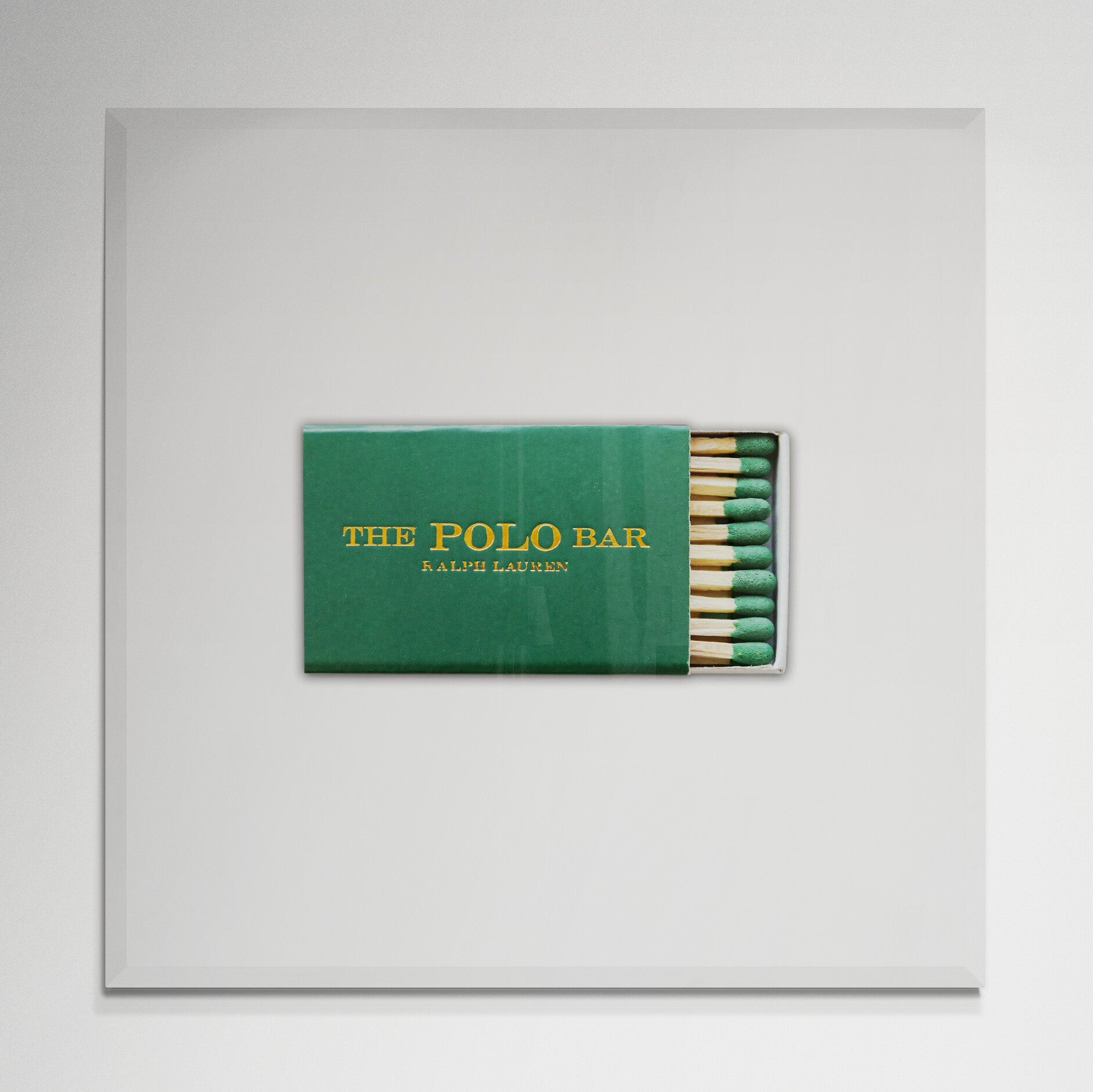 Framed Polo Bar NYC print, white frame