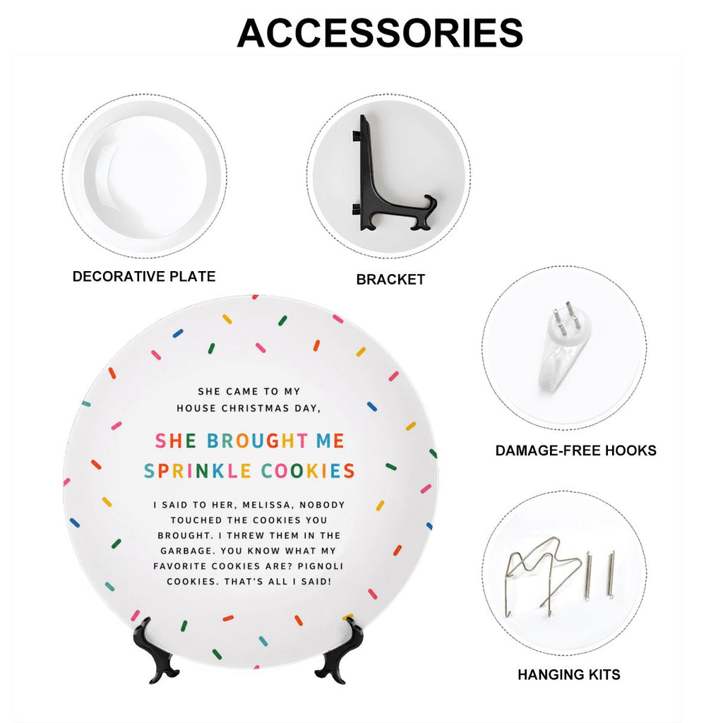 She Brought Sprinkle Cookies Decorative Plate