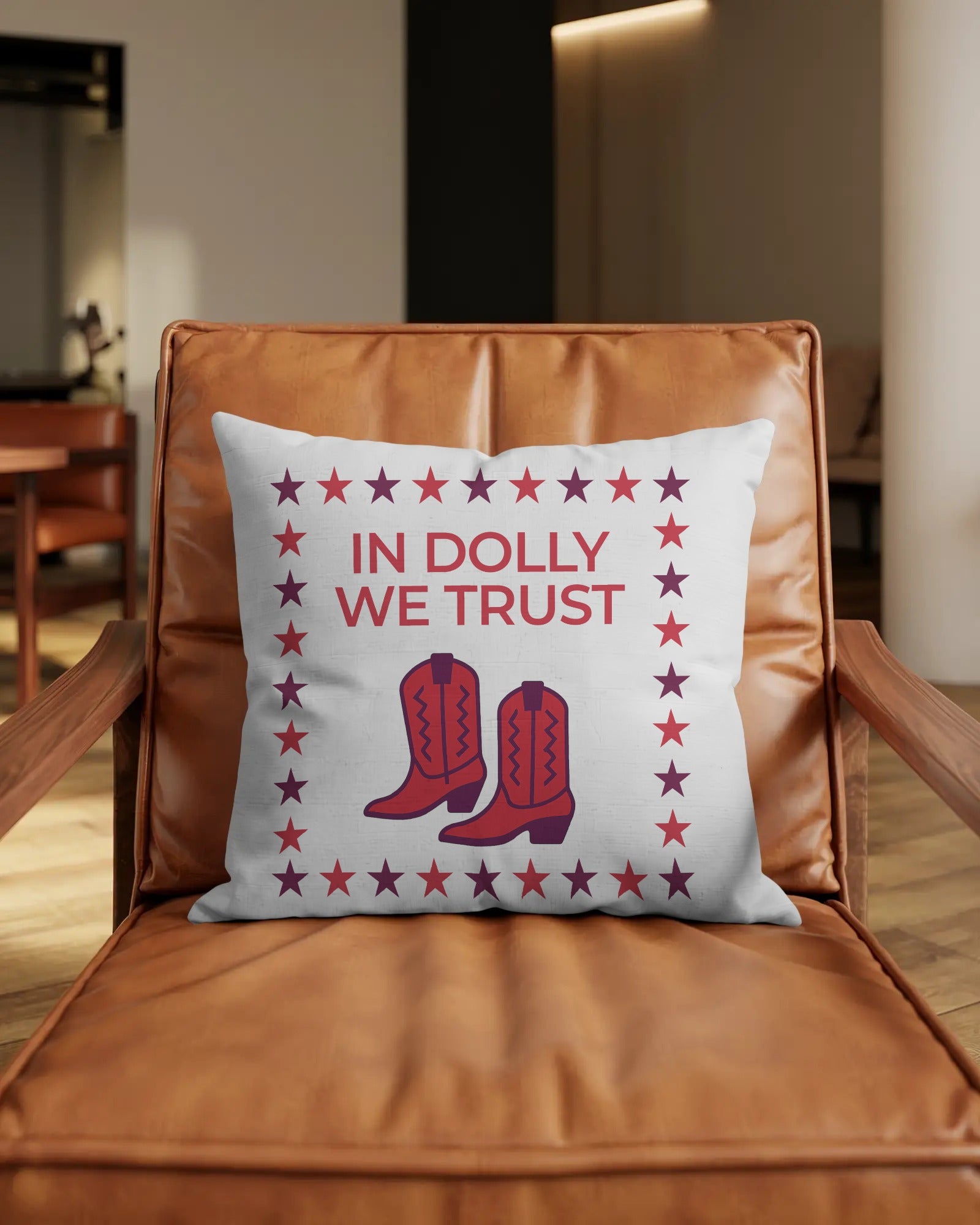 In Dolly We Trust Throw Pillow Cover